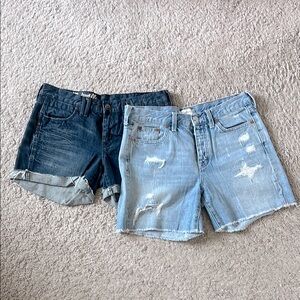 Madewell Blue Jean Shorts Distressed Casual